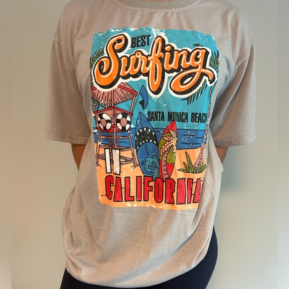 Santa Monica Beach oversized Tee - Picture 3 of 4